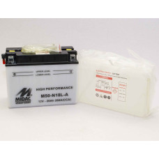 Аккумулятор 20Ah-12v M50-N18L-A Midac Moto (205х90х162), R, EN260