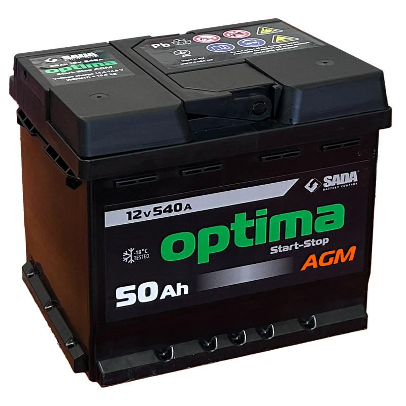 Автомобильный аккумулятор Optima AGM 6СТ-50 12В 50Ач 540А
