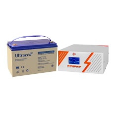 Комплект резервного питания LogicPower 1050 Вт / Ultracell GEL 12 В, 100 А·ч LP105G