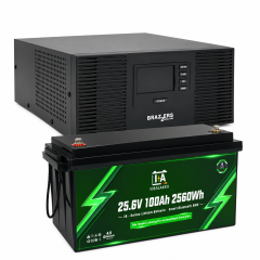 Комплект резервного питания BRAZZERS BRSW-LFP-1500-24/IDEALAKKU 24V/100Ah