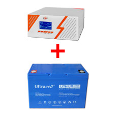 Комплект резервного питания LogicPower  1050Вт/ Ultracell LiFePO4 12В 100Aч 1,28кВт Grade A