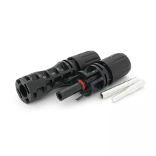 Коннектор MC4 Risin 1500 V, 50 A, лужёная медь, под обжим, сечение 2,5–6 мм², IP68, Q500 Black