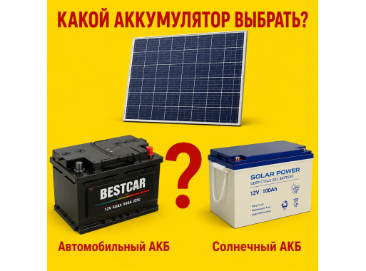 Как выбрать аккумулятор для солнечной электростанции