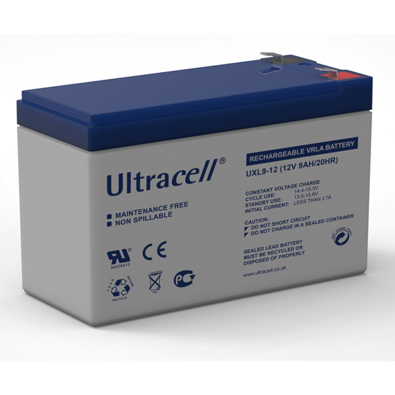 Батарея аккумуляторная Ultracell UXL9-12, 12В, 9Ач, AGM
