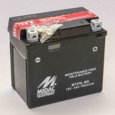 Аккумулятор 5Ah-12v MTX5L-BS (YTX5L-BS) Midac Moto (113х70х105), R, EN70