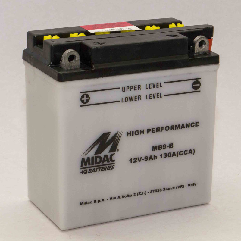 Аккумулятор 9Ah-12v MB9-B (YB9-B) Midac Moto (135х75х139), L, EN130