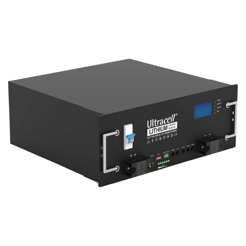 Батарея аккумуляторная Ultracell ULIT100-48R LiFePO4 48(51.2)V 100Ah/ 5120W(5.12kW) Grade A CAN PROTOCOL Steel Case