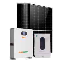 Солнечная электростанция 5кВт (Donnergy 5кВт/ GENIXGREEN  LiFePO4 5,12кВт/ 10x DMEGC 465Вт)