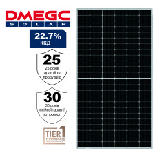 Монокристалічна сонячна двостороння  панель DMEGC DM515G12RT-B54HBW INFINITY n-type Bifacial
