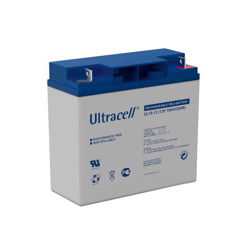 Батарея аккумуляторная Ultracell UL18-12, 12В, 18Ач, AGM