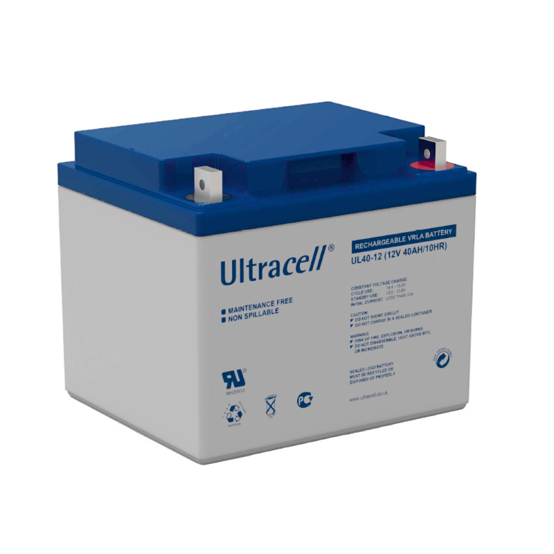 Батарея аккумуляторная Ultracell UL40-12, 12В, 40Ач, AGM
