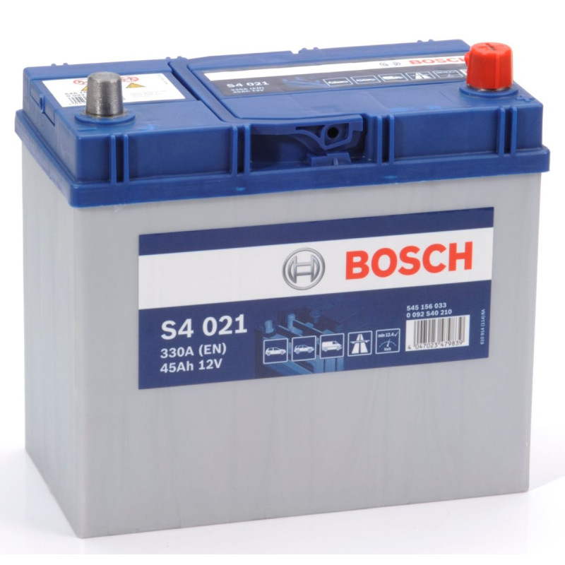 Аккумулятор 6СТ-45A Bosch Asia (S4021), 12V, 45Ah (-/+) Бош азия евро, 12В, 45Ач, EN330А