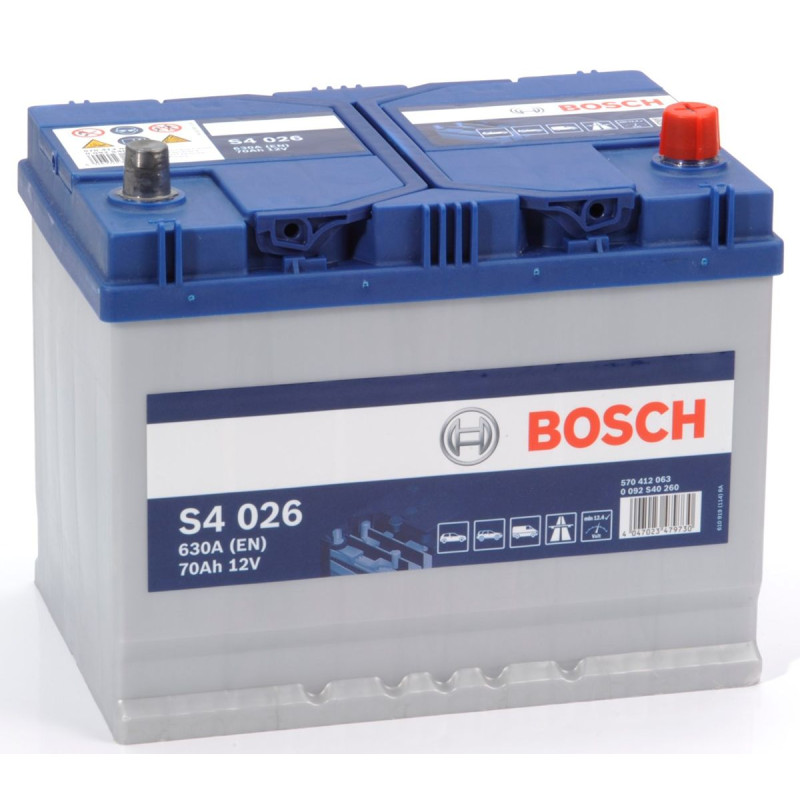 Аккумулятор 6СТ-70A Bosch Asia (S4026),12V, 70Ah (-/+) Бош азия евро, 12В, 70Ач, EN630А