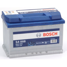Аккумулятор 6СТ-74A Bosch (S4008), 12V, 74Ah (-/+) Бош евро, 12В, 74Ач, EN680А