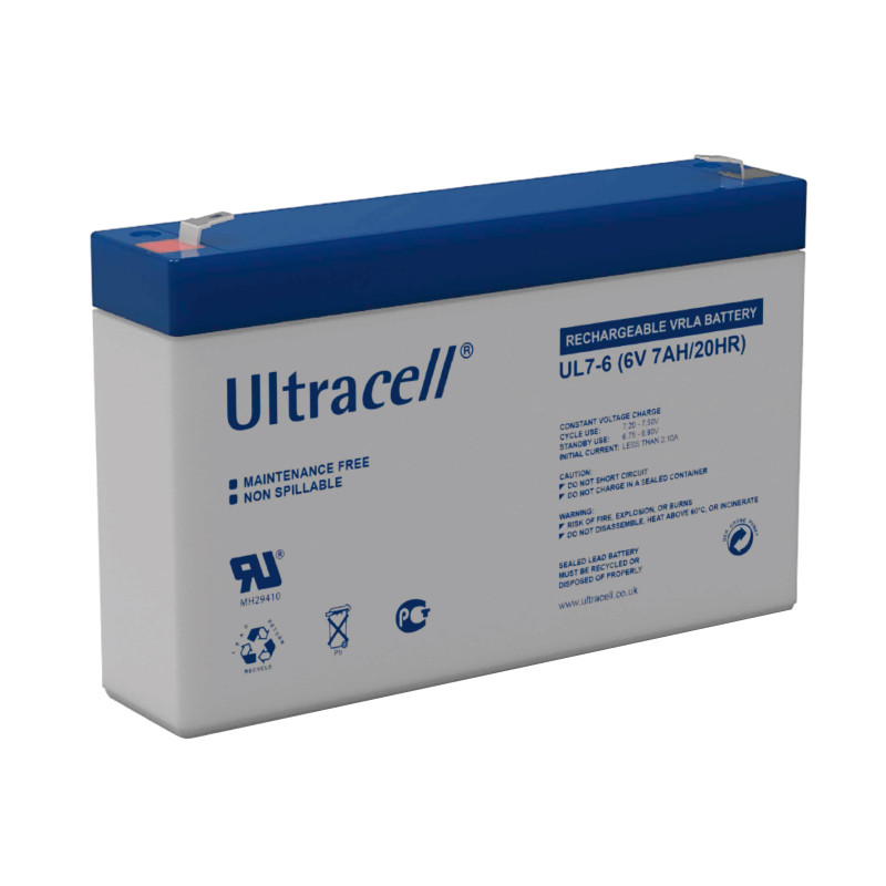 Батарея аккумуляторная Ultracell UL7-6, 6 В, 7Ач, AGM
