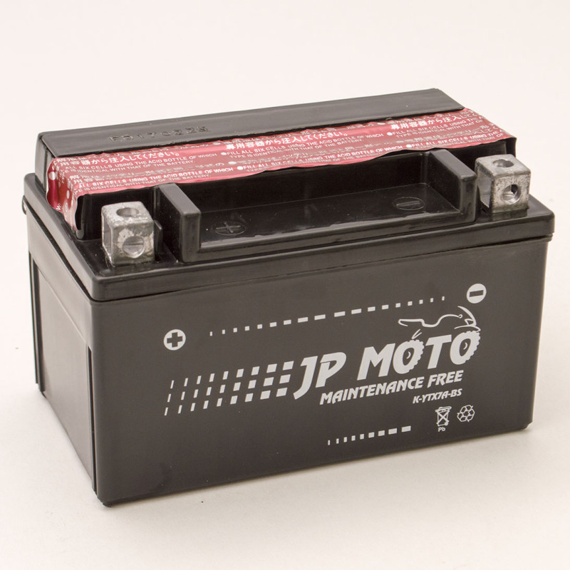 Аккумулятор 6Ah-12v YTX7A-BS JP MOTO (150х87х93), L, EN90