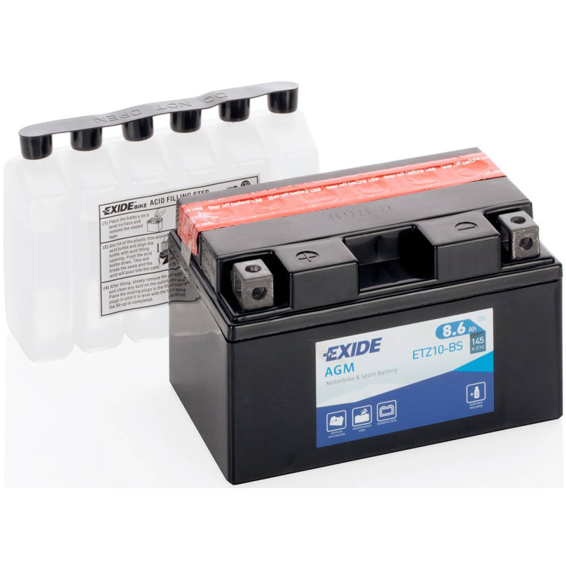 Аккумулятор  8,6Ah-12v Exide AGM (ETZ10-BS) (150х87х93) L, EN145