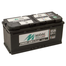 Аккумулятор 6СТ-105 Ah MIDAC ITINERIS START STOP AGM, 12V, 105Ah, R Мидак Итинерис, 12В, 105Ач, EN950А