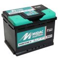 Аккумулятор 6СТ-62A MIDAC HERMETICUM, 12V, 62Ah,  (-/+) евро, Мидак Герметикум, 12В, 62Ач, EN590А