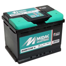 Аккумулятор 6СТ-62A MIDAC HERMETICUM, 12V, 62Ah,  (-/+) евро, Мидак Герметикум, 12В, 62Ач, EN590А
