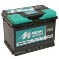 Аккумулятор 6СТ-62A MIDAC HERMETICUM, 12V, 62Ah (+/-), Мидак Герметикум, 12В, 62Ач, EN590А