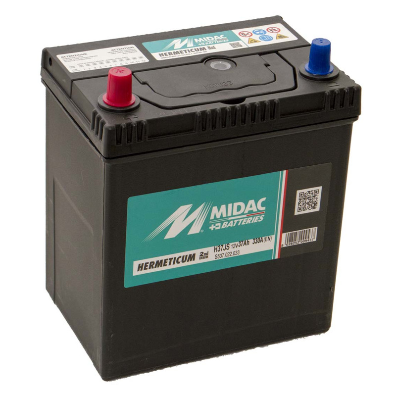 Аккумулятор 6СТ-37A MIDAC HERMETICUM Asia, 12V, 37Ah, (+/-), Мидак Герметикум Азия, 12В, 37Ач, EN330А