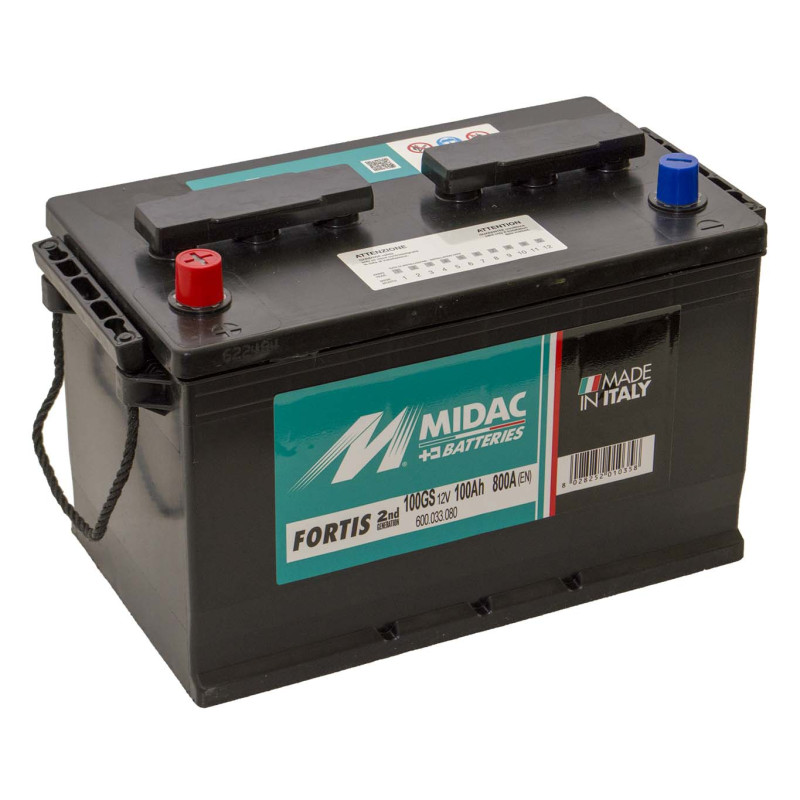 Аккумулятор 6СТ-100A MIDAC FORTIS Asia, 12V, 100Ah (+/-) Мидак Фортис, 12В, 100Ач, EN800А