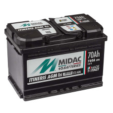 Аккумулятор 6СТ-70 Ah MIDAC ITINERIS START STOP AGM, 12V, 70Ah, R Мидак Итинерис, 12В, 70Ач, EN760А