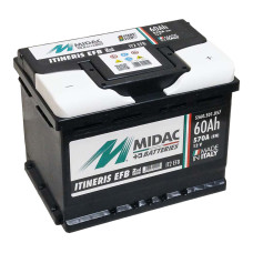 Аккумулятор 6СТ-60 MIDAC ITINERIS EFB START STOP, 12V, 60Ah, R Мидак Итинерис, 12В, 60Ач, EN570А