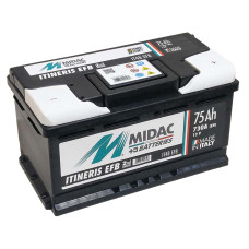 Акумулятор 6СТ-75A MIDAC ITINERIS EFB START STOP низький, 12V, 75Ah, R Мідак Итинерис, 12В, 75Ач, EN730А