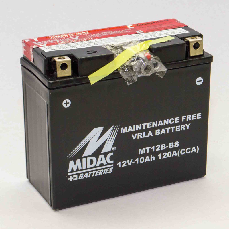 Аккумулятор 10Ah-12v MT12B-BS (YT12B-BS) Midac Moto (150х69х130), L, EN120