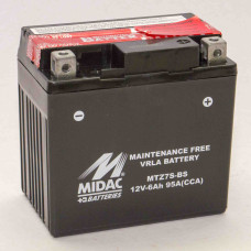 Аккумулятор 6Ah-12v MTZ7S-BS (YTZ7-BS) Midac Moto (113х70х105), R, EN95
