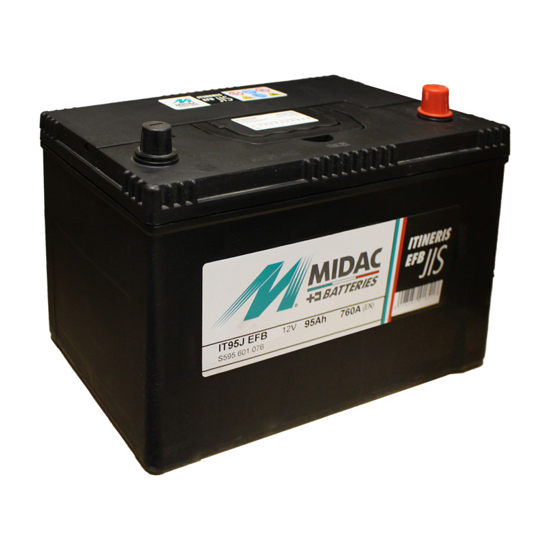 Аккумулятор 6СТ-95A MIDAC ITINERIS EFB- STOP & START Asia, 12V, 95Ah (-/+), EN760А