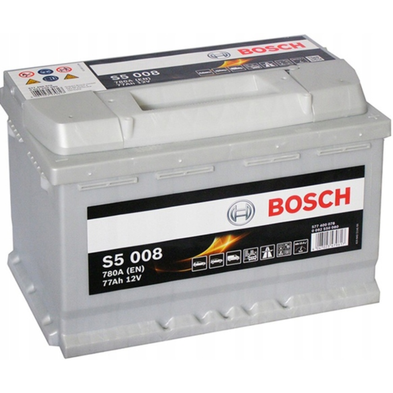 Акумулятор 6СТ-77A Bosch (S5008), 12V, 77Ah (-/+) Бош евро, 12В, 77Ач, EN780А