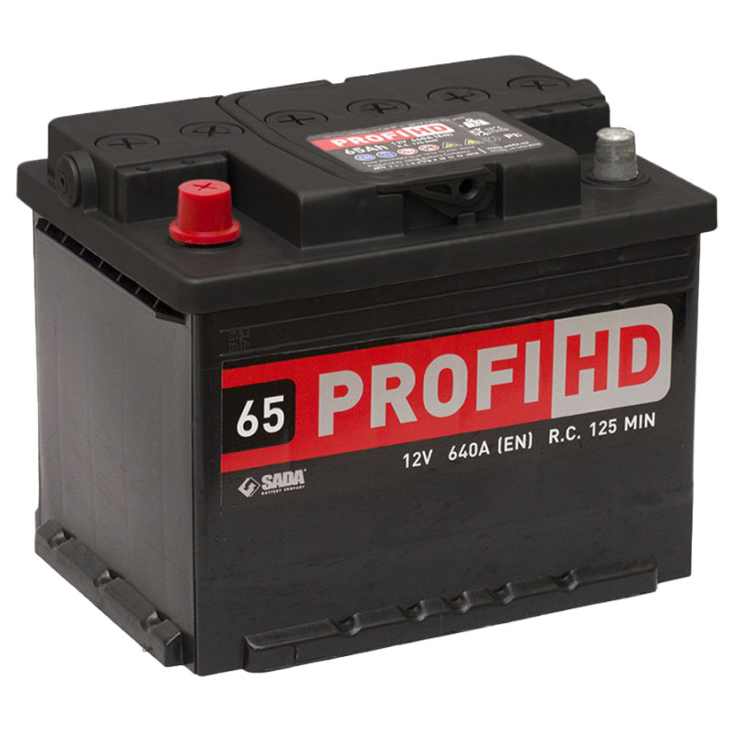 Автомобильный аккумулятор SADA PROFI HD 6СТ-65 (+/-) сада профи 12В 65Ач 640А
