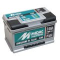 Аккумулятор 6СТ-74A MIDAC Sigillum 12V, 74Ah (-/+) низкий евро, Мидак Сигиллум, 12В, 74Ач, EN720А