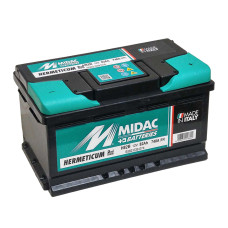 Аккумулятор 6СТ-82 MIDAC HERMETICUM 12V, 82Ah (-/+) низкий евро, Мидак Герметикум, 12В, 82Ач, EN740А